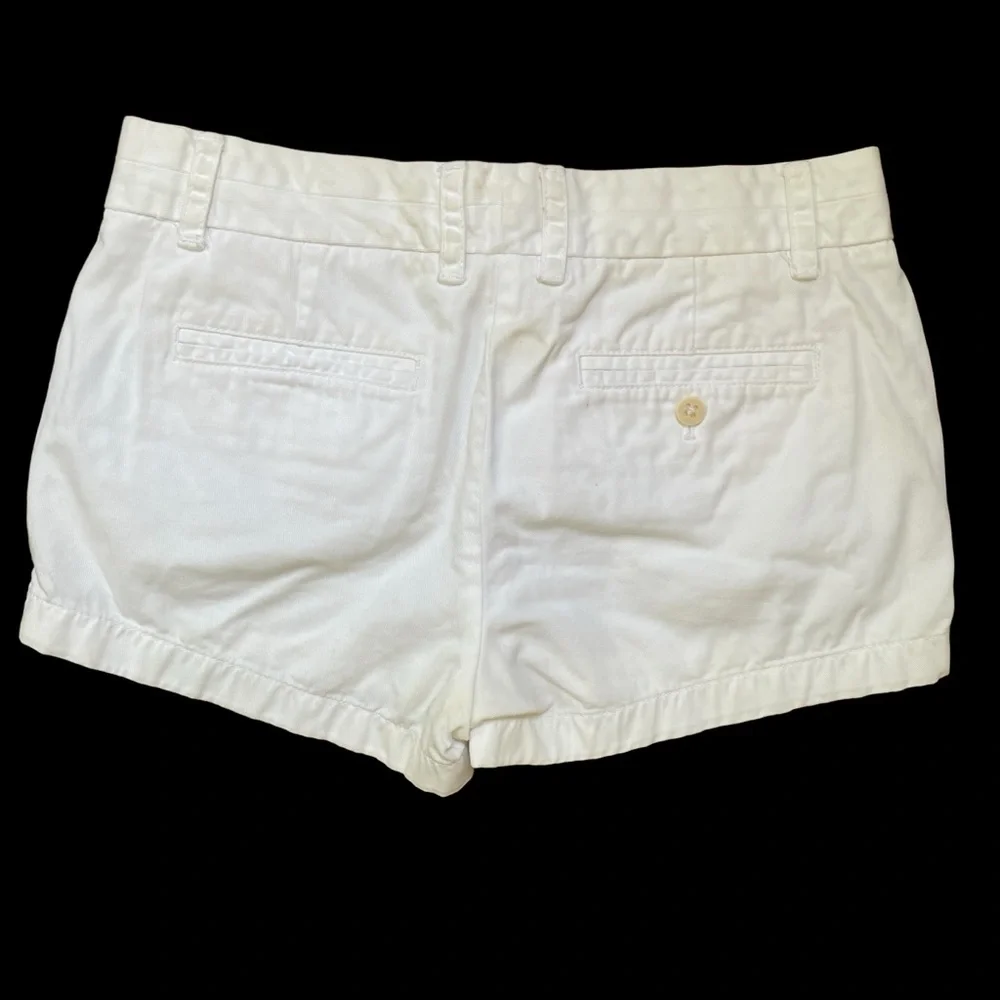 Vintage J Crew twill white chino shorts sz 4 - Picture 2 of 8